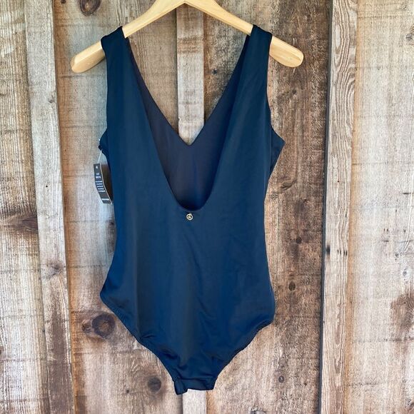 Boston Proper Amita Naithani V-neck Sequin Embellished One Piece Swimsuit-black - Picture 4 of 16